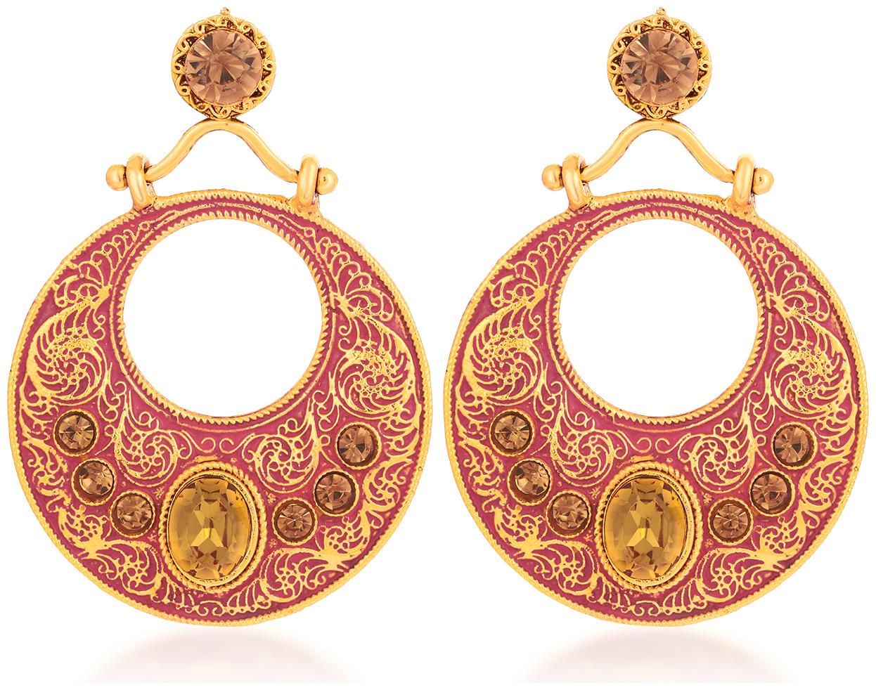 

Sukkhi Lavish LCT Mint Meena Collection Gold Plated Earring for Women