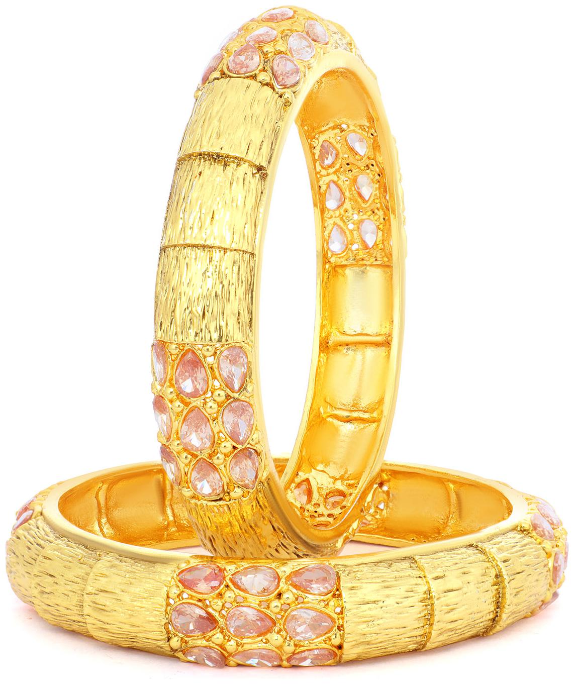 

Sukkhi Lavish Gold Plated Kundan Bangles For Women (Set of 2)