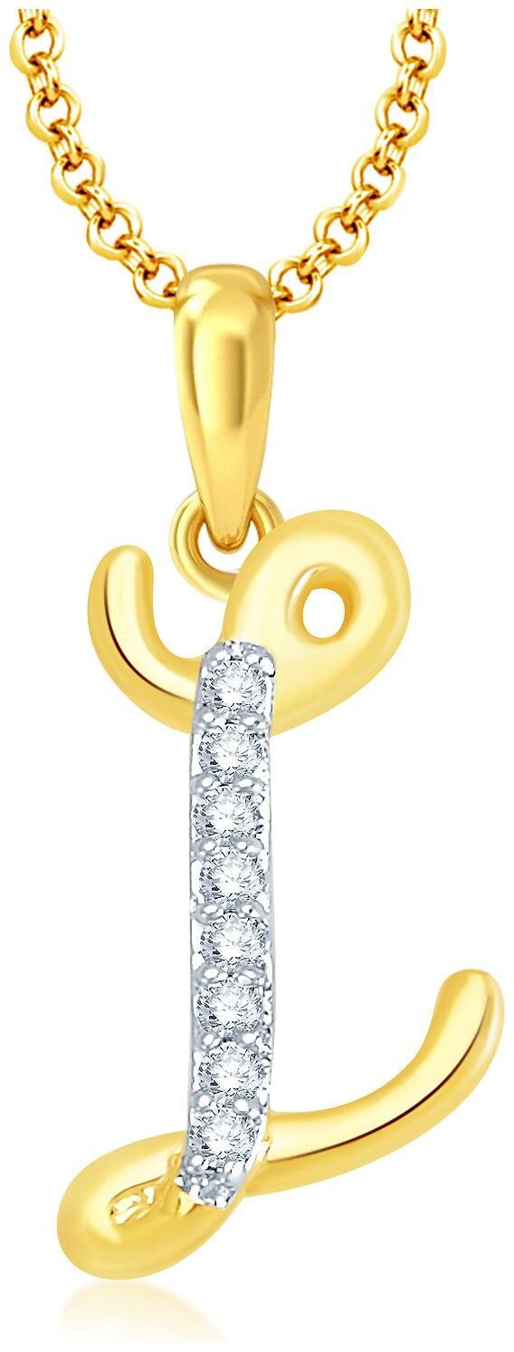 

Sukkhi Letter L Gold And Rhodium Plated Cz Alphabet Pendant