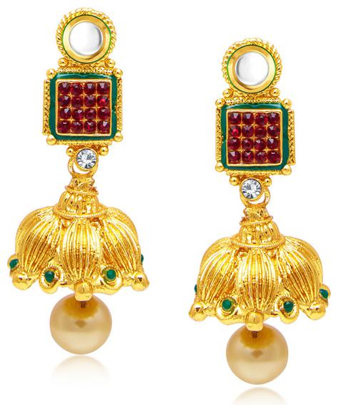 

Sukkhi Marquise Gold Plated Jhumki Earrings For Women