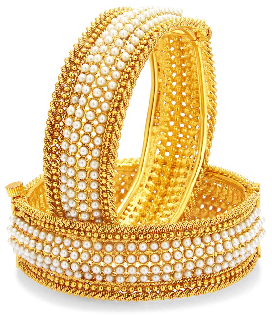

Sukkhi Marvellous Gold Plated Pearl Bangle For Women