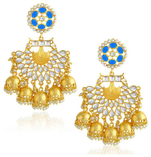 

Sukkhi Marvellous Kundan Gold Plated Pearl Jhumki Earring For Women