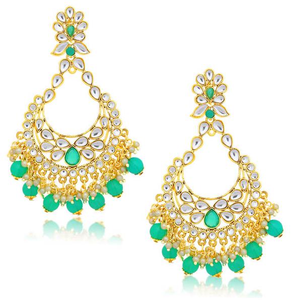 

Sukkhi Marvellous Gold Plated Kundan Chandbali Earring For Women