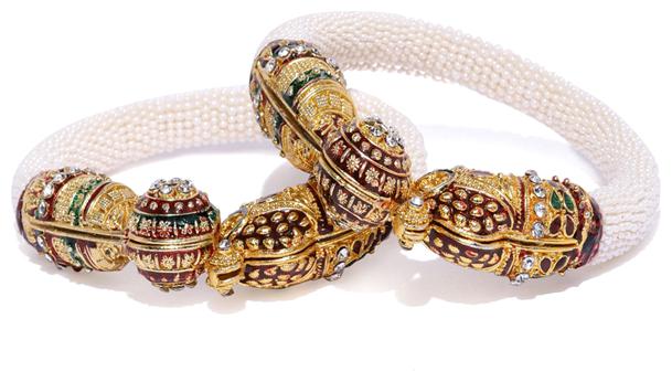 

Sukkhi Modern Gold Plated Pearl Kada Set for Women