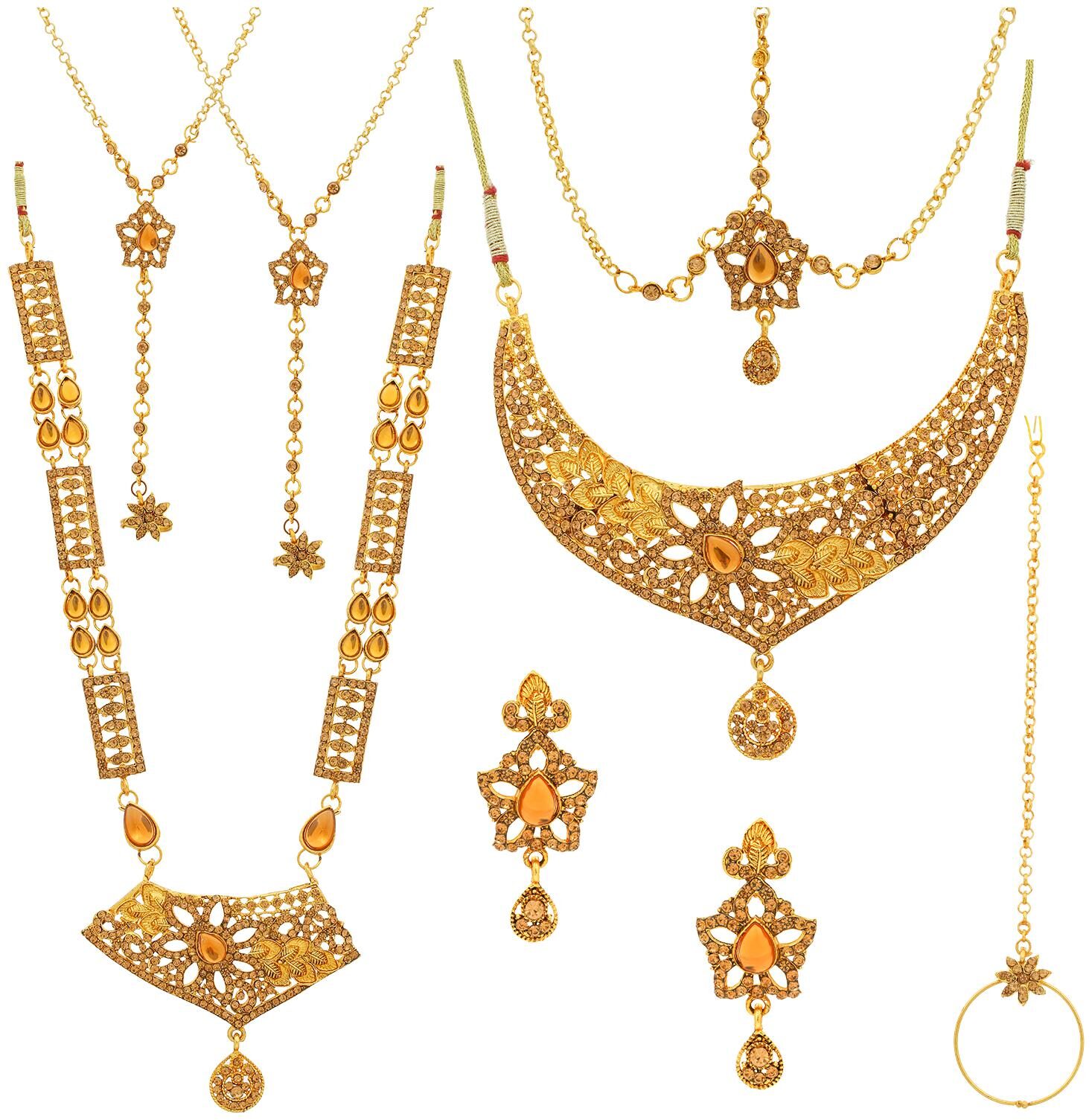

Sukkhi Modern Gold Plated LCT Stone Choker Dulhan Set for Women
