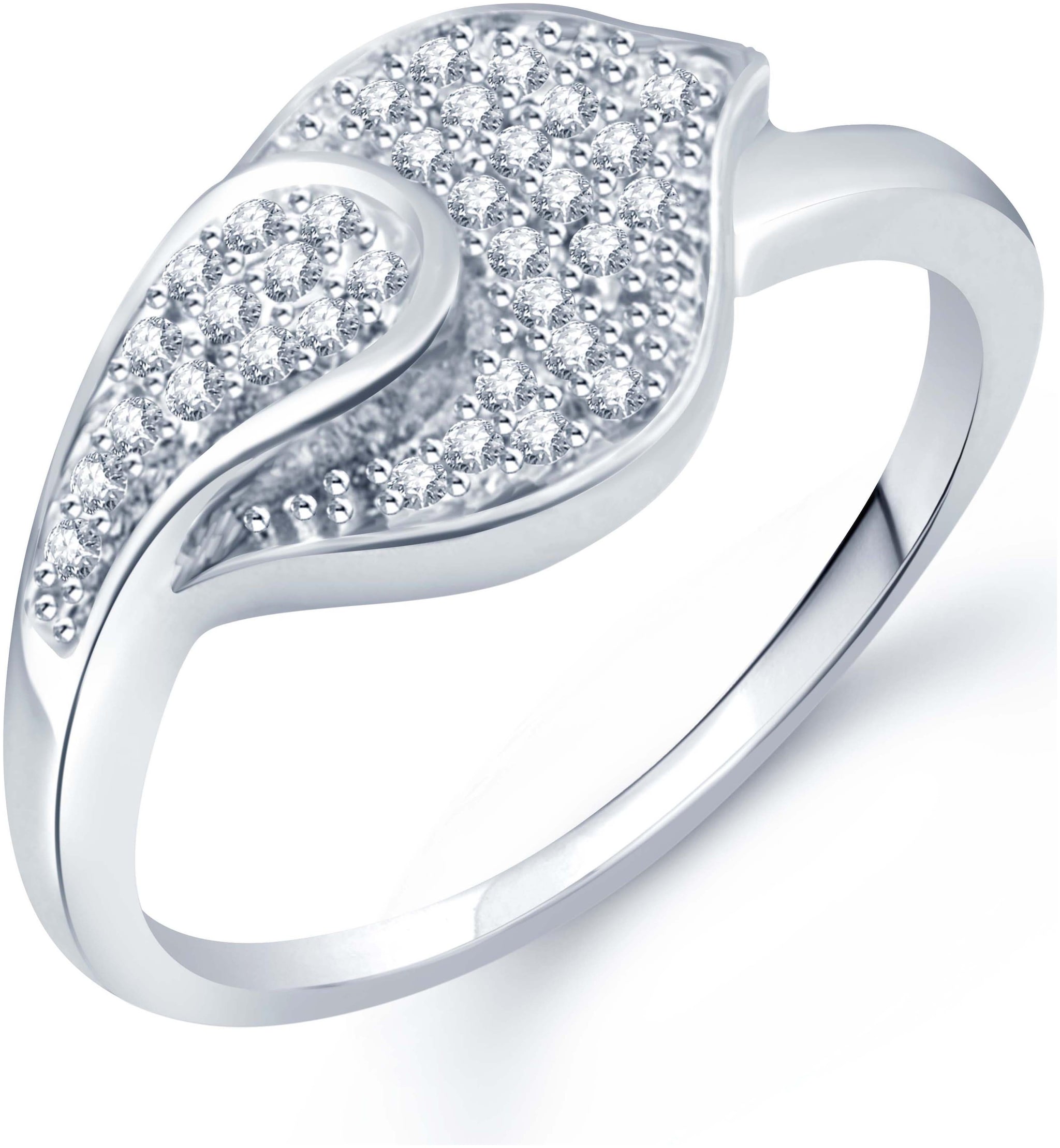 

Sukkhi Modish Micro Pave Setting Rhodium Plated Cz Ring For Women(330R510)