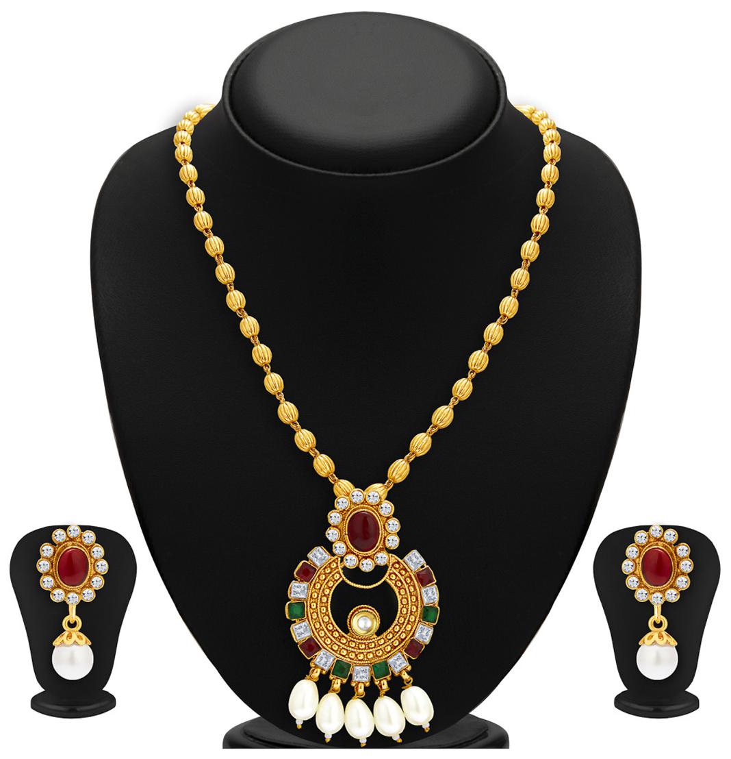

Sukkhi Modish Gold Plated Necklace Set For Women