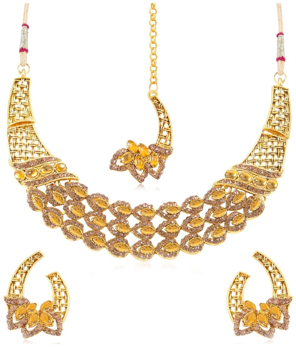 

Sukkhi Pleasing Gold Plated Necklace Set for women