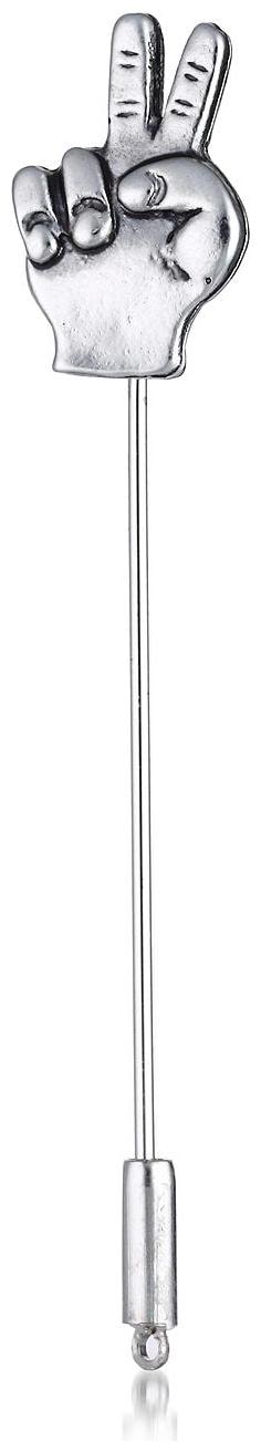 

Sukkhi Pleasing Rhodium Plated Victor Finger design lapel pin for men
