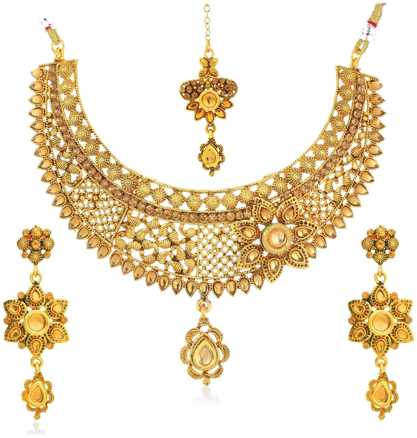 

Sukkhi Pleasing Gold Plated Necklace Set for Women