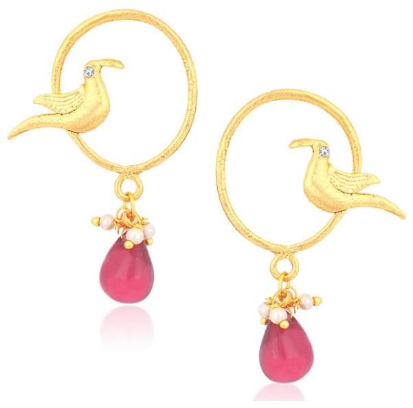 

Sukkhi Precious Gold Plated Bird Dangler Earrings For Women