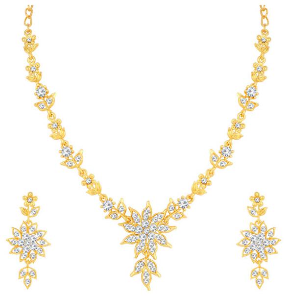 

Sukkhi Prismatic Gold Plated Floral Necklace Set For Women