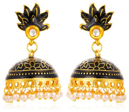 

Sukkhi Ravishing Floral Meenakari Gold Plated Earring for Women