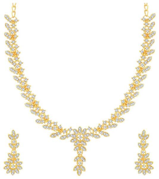 

Sukkhi Resplendent Gold Plated Floral Necklace Set For Women