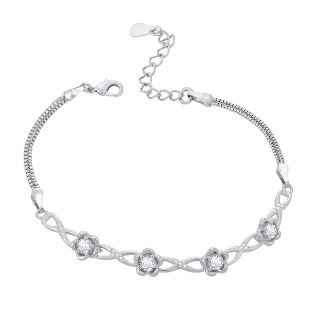 

Sukkhi Rhodium Alloy Link Bracelet For Women