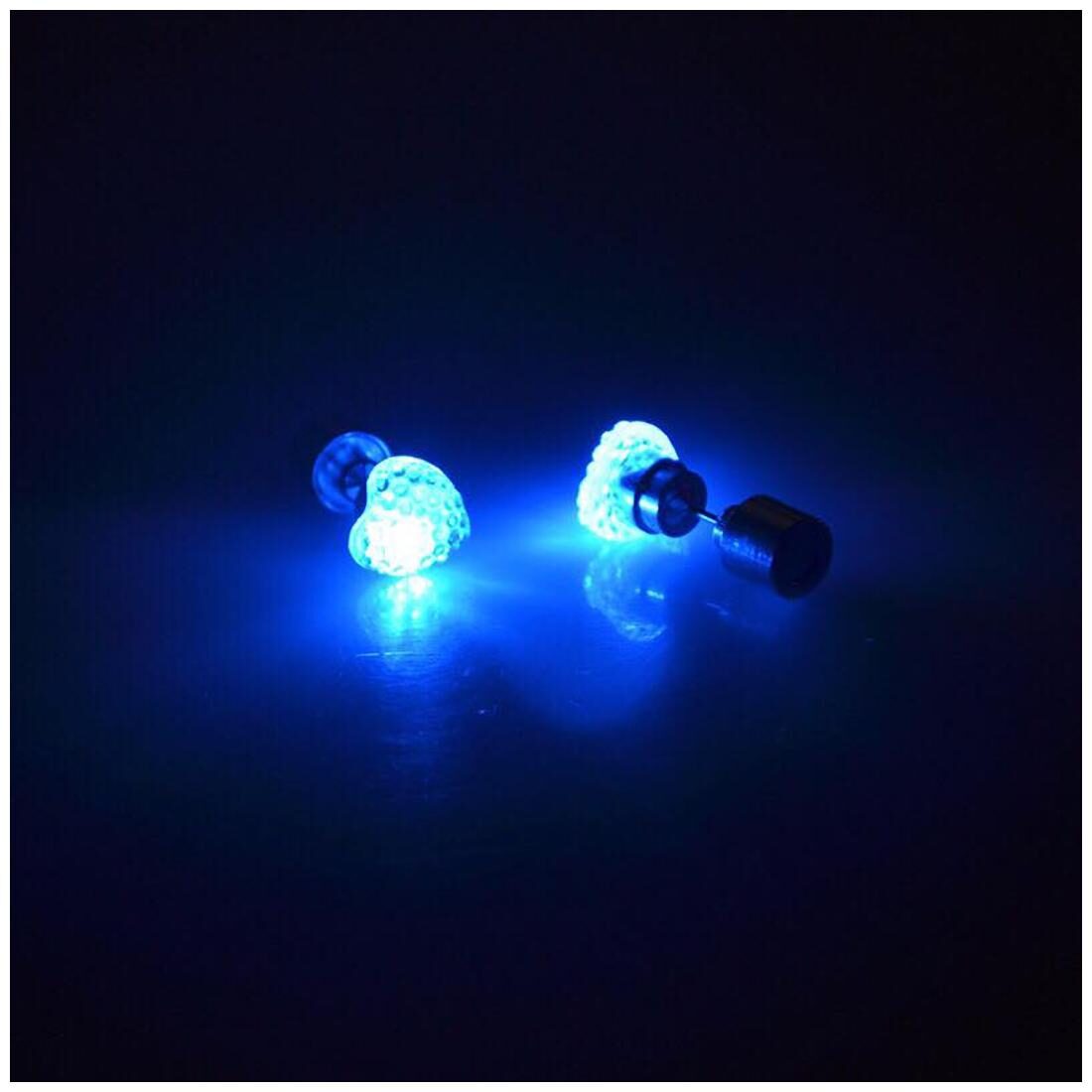 

Sukkhi Ritzy Blue Heart Shaped LED Colorful Party Dance Women Stud Earring
