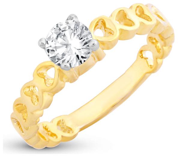 

Sukkhi Ritzy Heart Band Band Gold Plated Ring for women