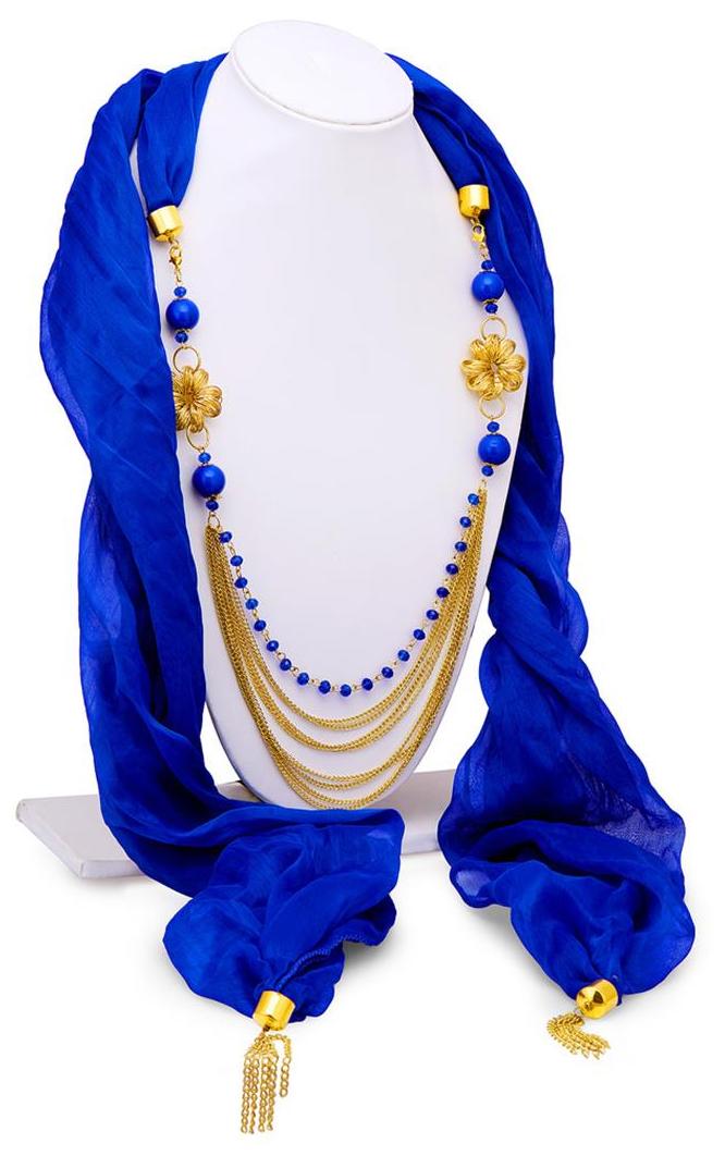 

Sukkhi Ritzy Chiffon Detachable Scarf Necklace With Chain For Women