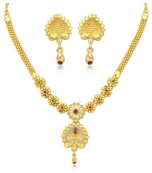 

Sukkhi Ritzy Alloy Gold plated Necklace Set for Women