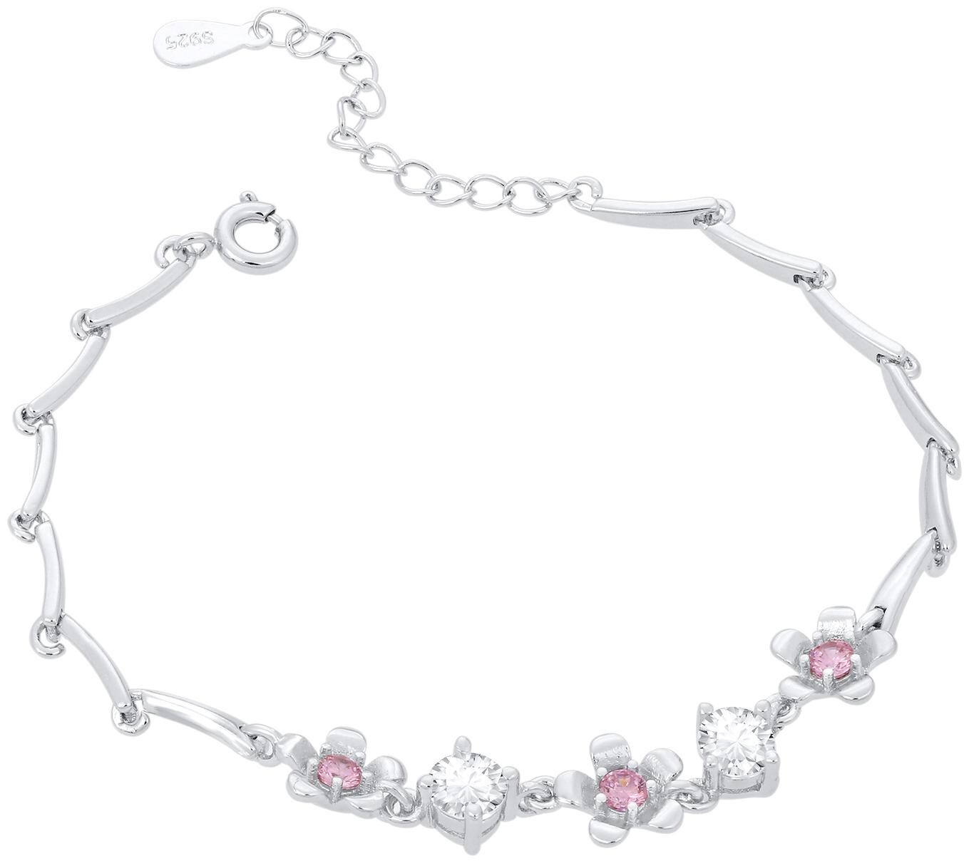 

Sukkhi Ritzy Adjustable Pink Crystal Rhodium Plated Bracelet for Men