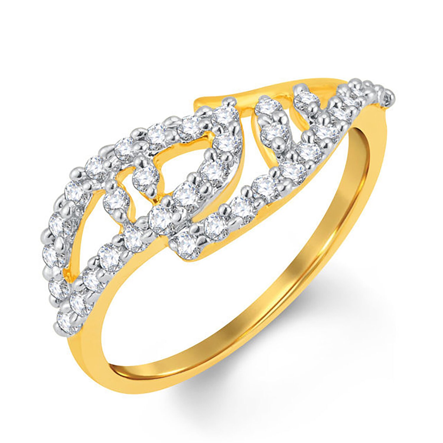 

Sukkhi Royal Gold And Rhodium Plated Cubic Zirconia Ring