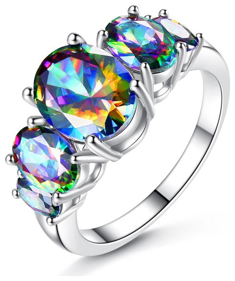 

Sukkhi Shimmering Crystal Stone Rhodium Plated Ring for Women