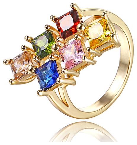

Sukkhi Shimmering Crystal Stone Gold Plated Multi Colour Ring for Women