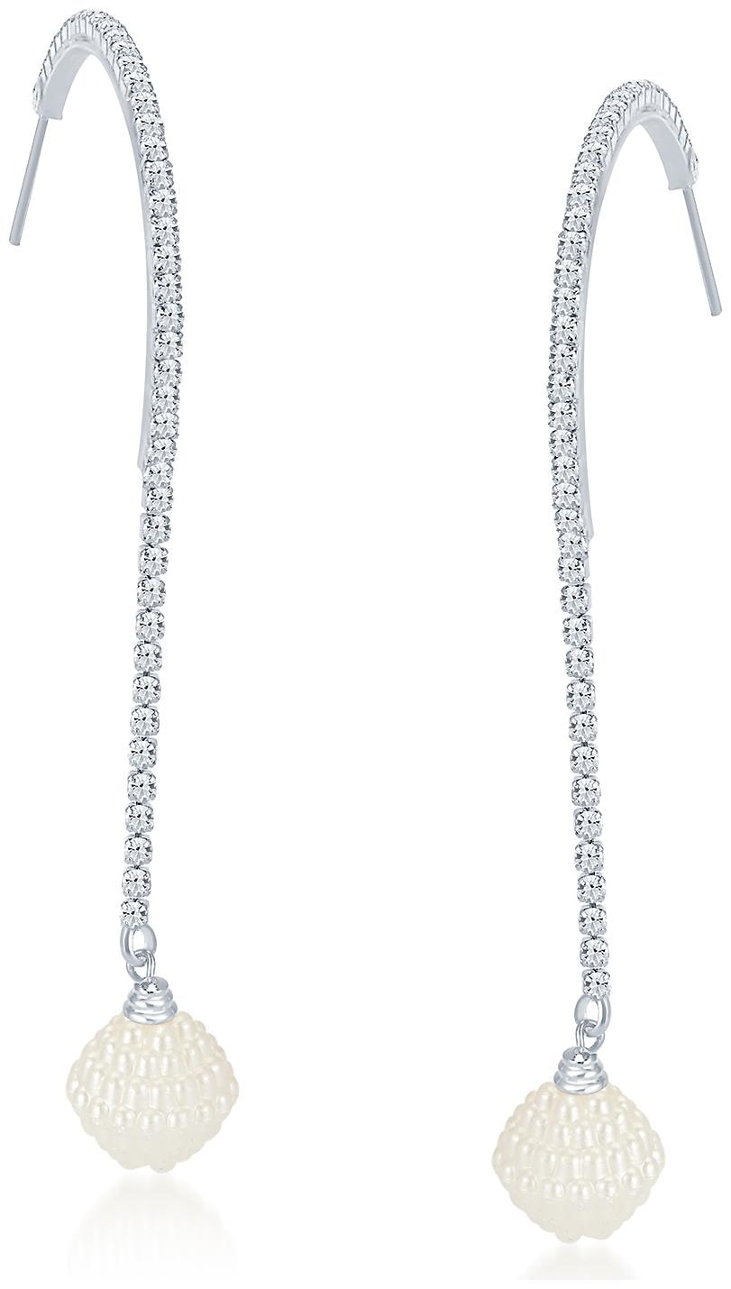 

Sukkhi ShoStopper Glimmer Rhodium Plated Austrian Diamond Earring