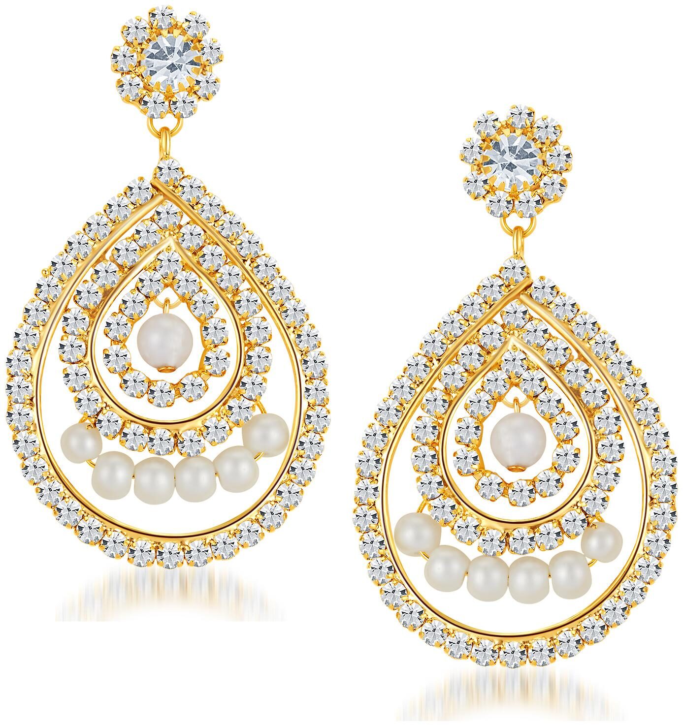 

Sukkhi ShoStopper Splendid Gold Plated Austrian Diamond Earring