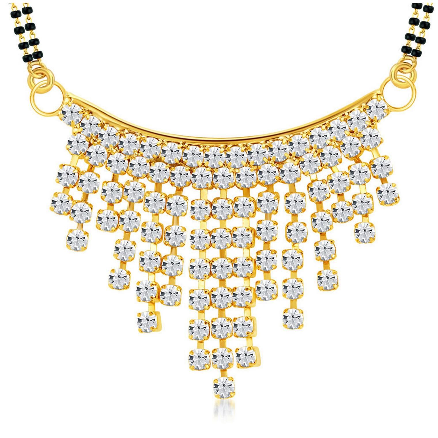 

Sukkhi ShoStopper Delightful Gold Plated Austrian Diamond Mangalsutra Pendant