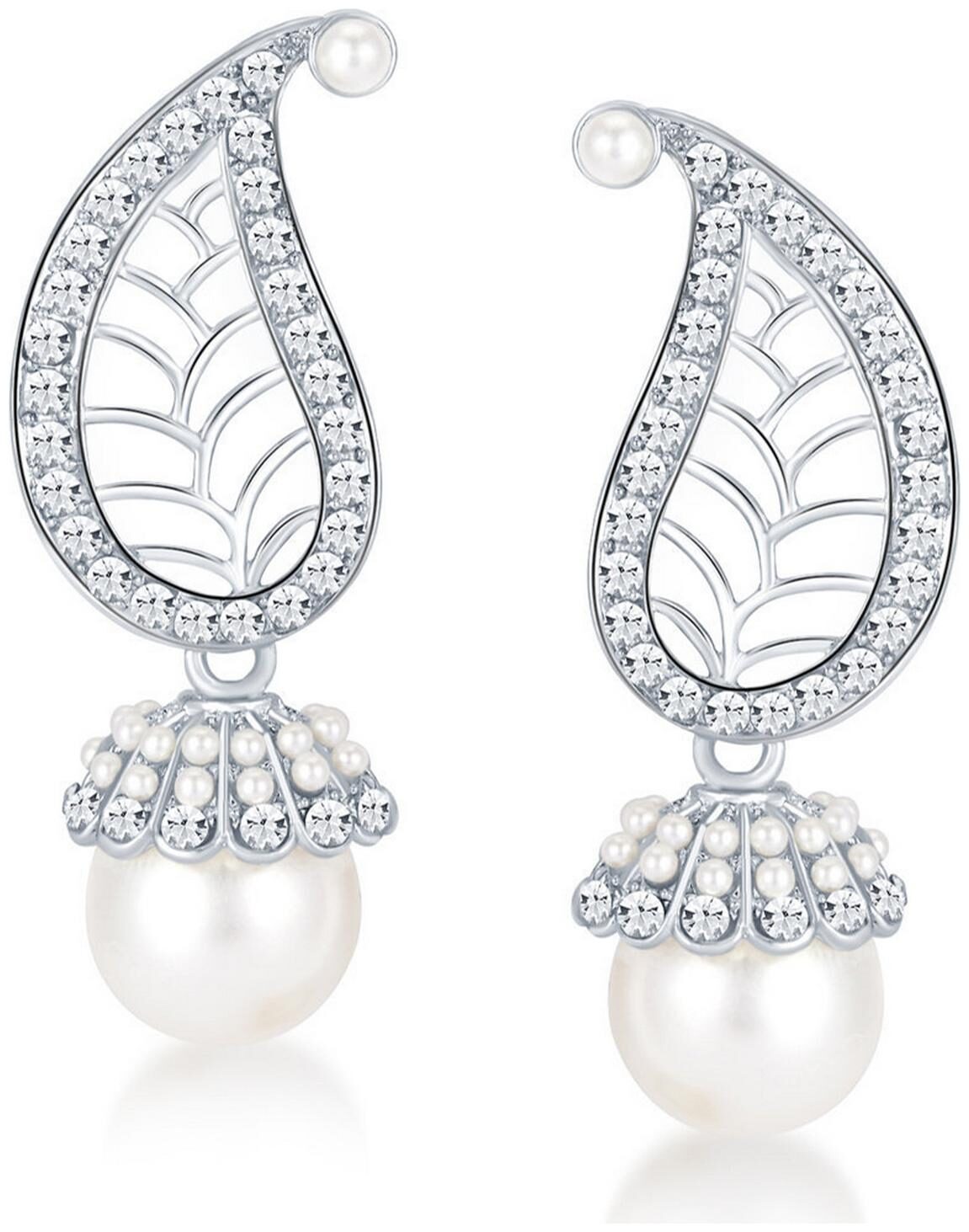 

Sukkhi ShoStopper Marquise Rhodium Plated Austrian Diamond Earring