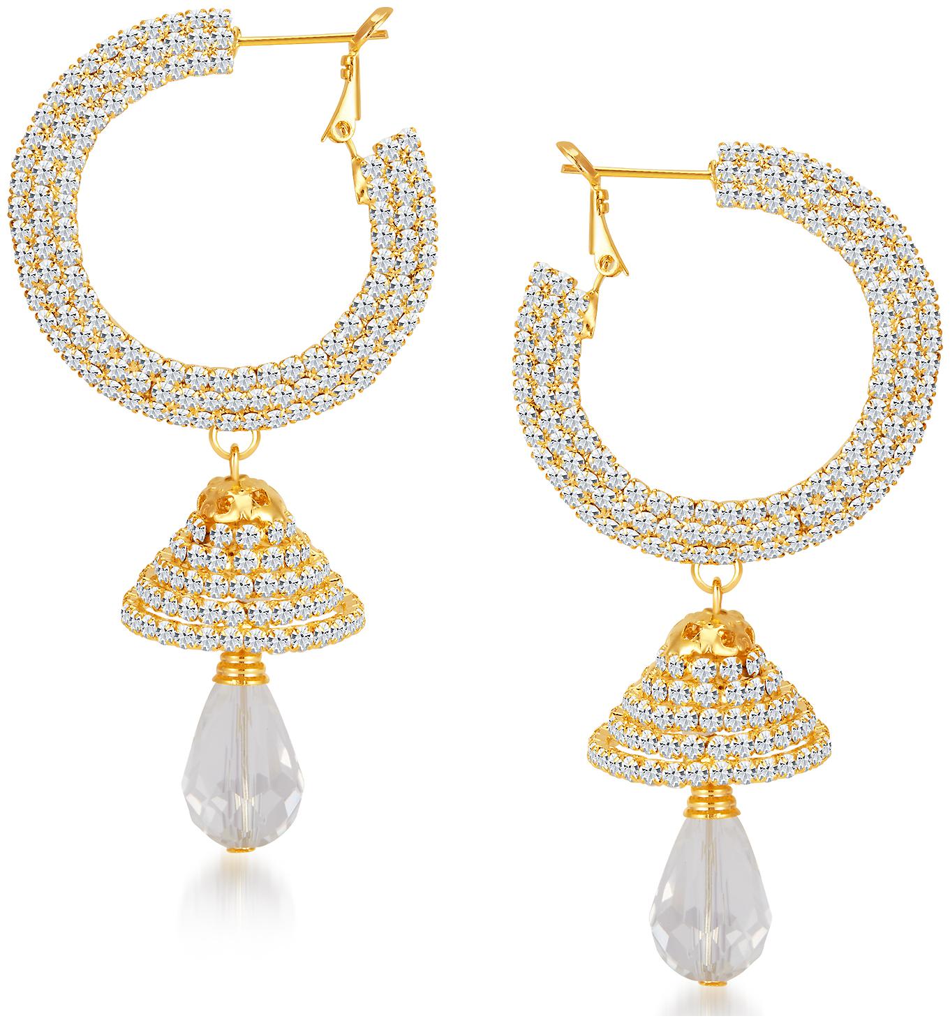 

Sukkhi ShoStopper Glittery Gold Plated Austrian Diamond Earring