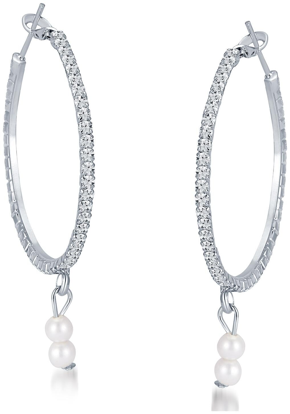 

Sukkhi ShoStopper Lavish Rhodium Plated Austrian Diamond Earring
