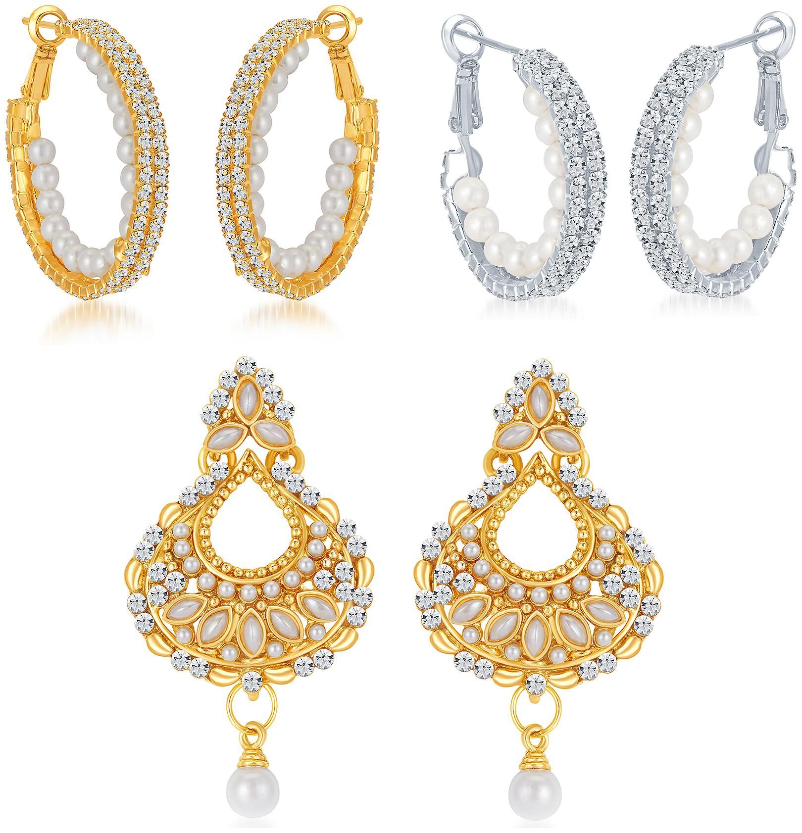 

Sukkhi Shostopper Vintage Collection Combo Earrings For Women Pack Of Three