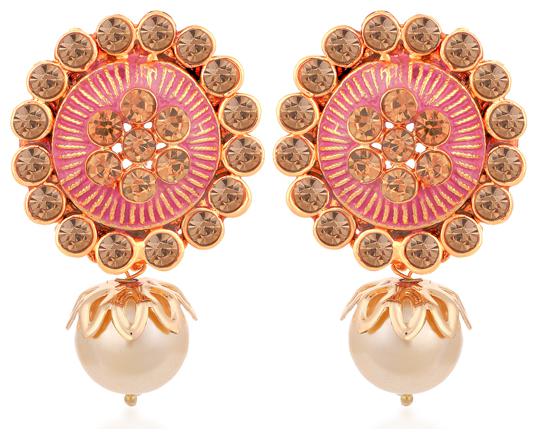

Sukkhi Sleek LCT Mint Meena Collection Gold Plated Earring for Women