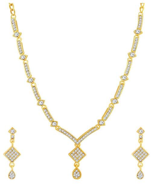 

Sukkhi Sparkly Gold Plated Necklace Set For Women