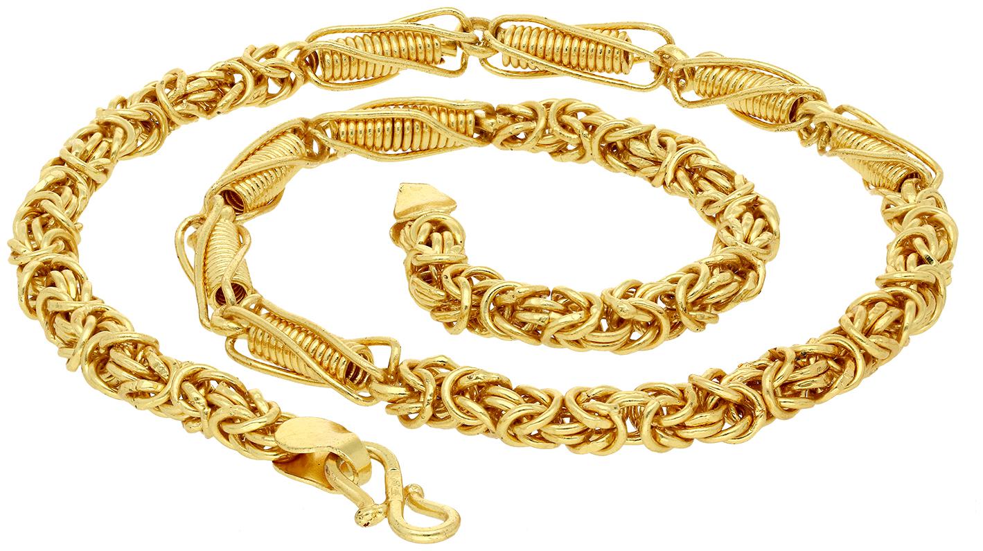 

Sukkhi Sparkling Gold Plated Wedding Jewellery Byzantine Chain for Men