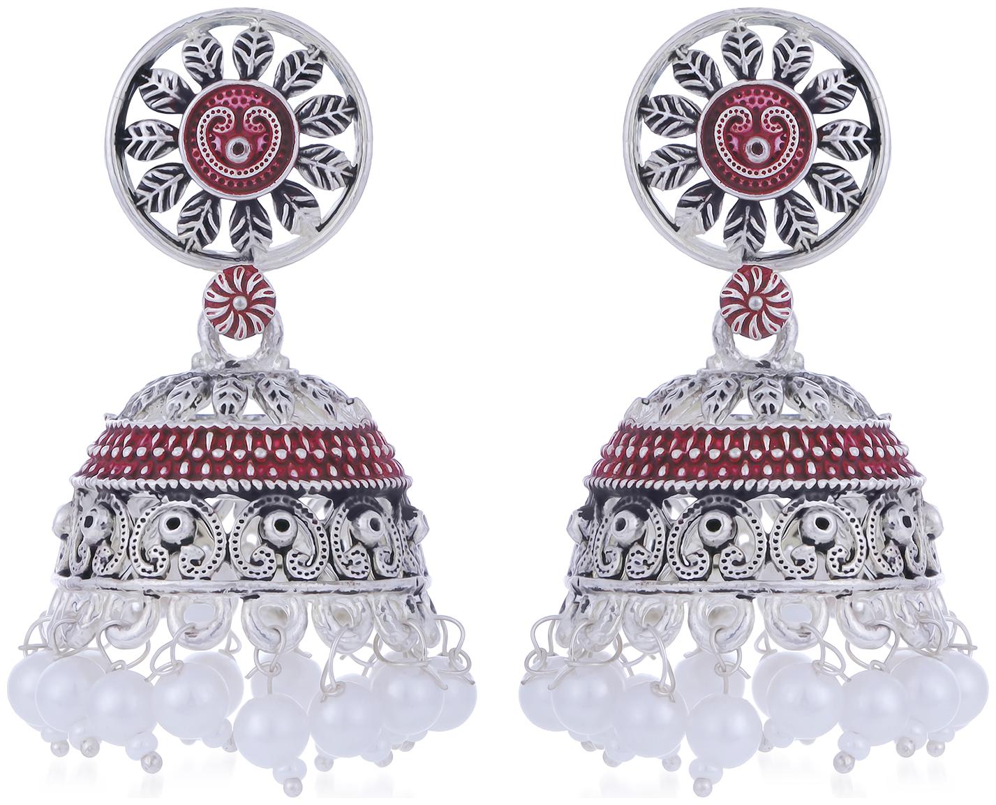 

Sukkhi Spectacular Oxidised Mint Collection Pearl Jhumki Earring For Women