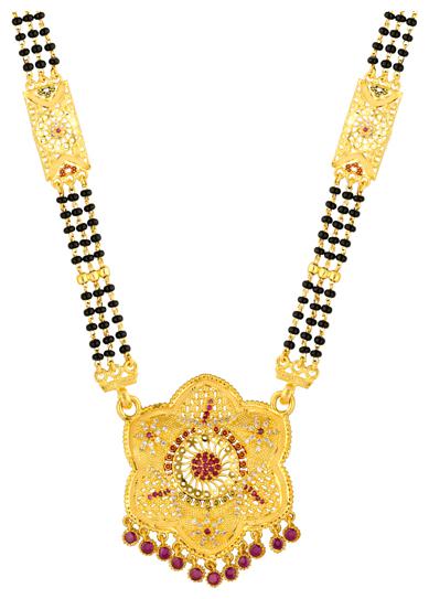 

Sukkhi Spectacular 24 Carat 1 Gram Gold Plated Meenakari Mangalsutra For Women