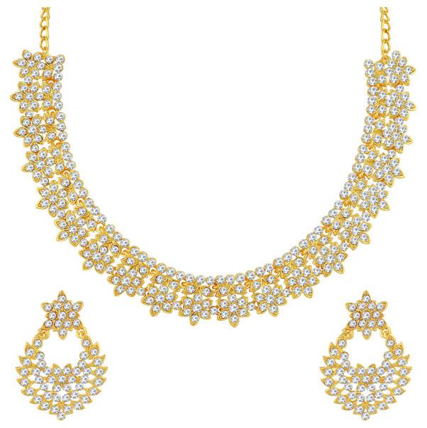 

Sukkhi Spectacular Gold Plated Floral Necklace Set For Women