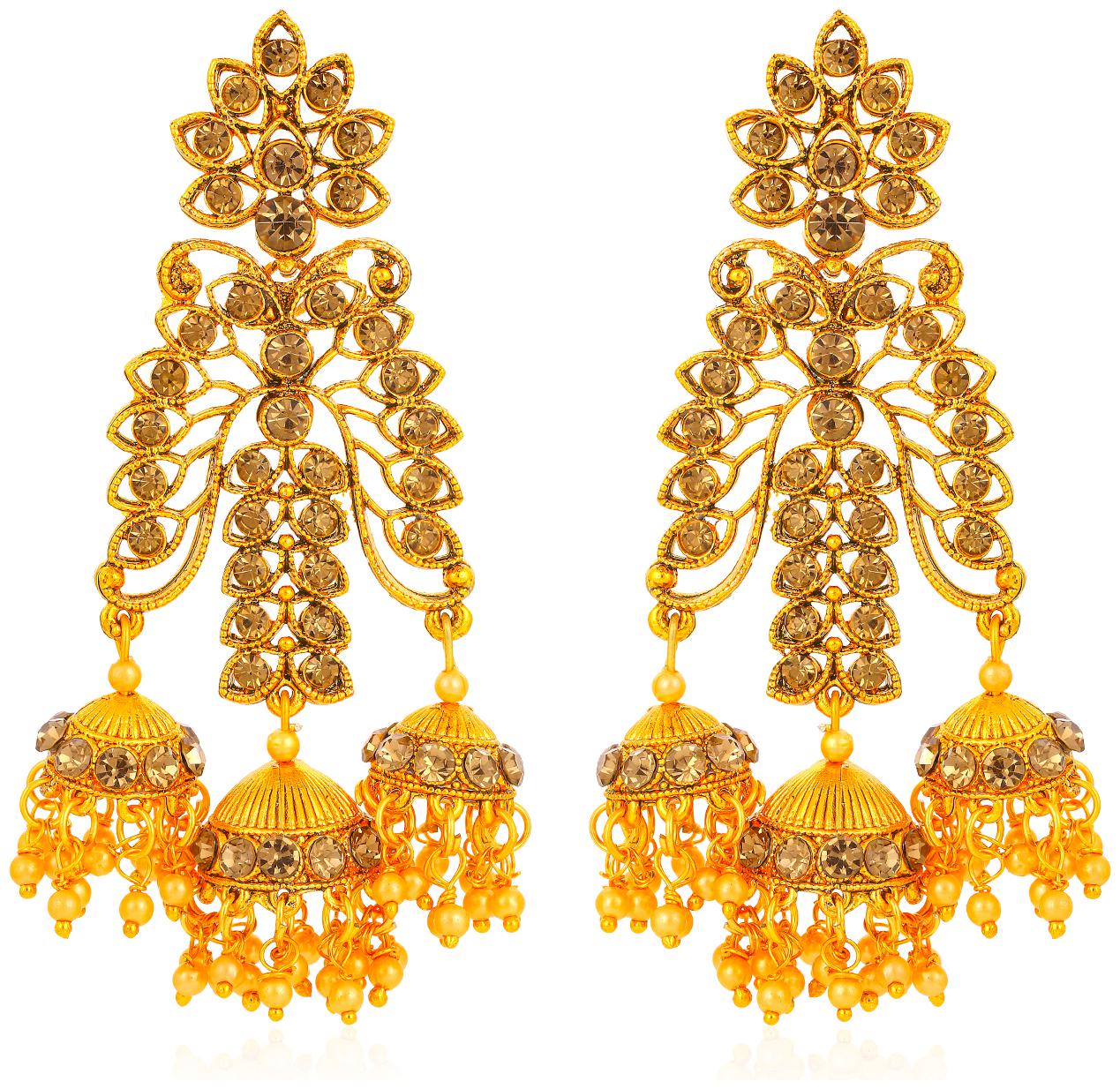 

Sukkhi Spectacular Floral Gold Plated Earring for Women