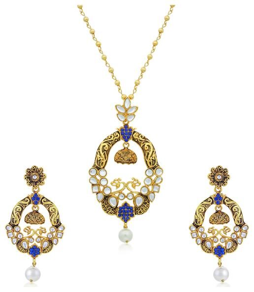 

Sukkhi Spectacular Gold Plated Pendant Set for Women