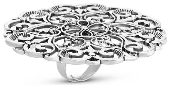

Sukkhi Spectacular Rhodium Plated Heart Shaped Cocktail Ring For Women