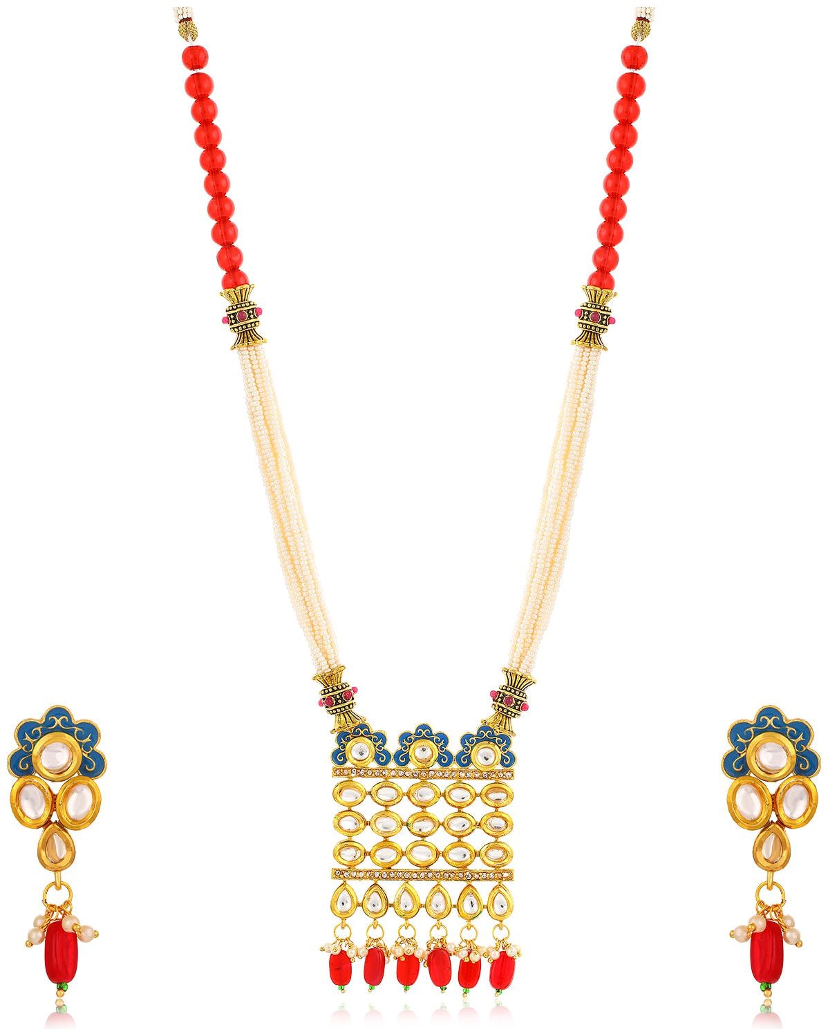 

Sukkhi Splendid Collar Gold Plated Necklace Set for Women