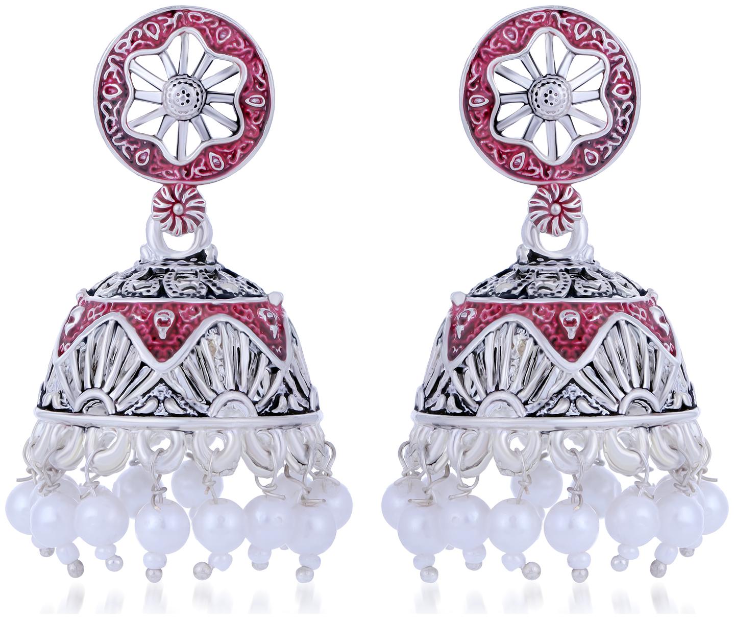 

Sukkhi Stunning Oxidised Mint Collection Pearl Jhumki Earring For Women