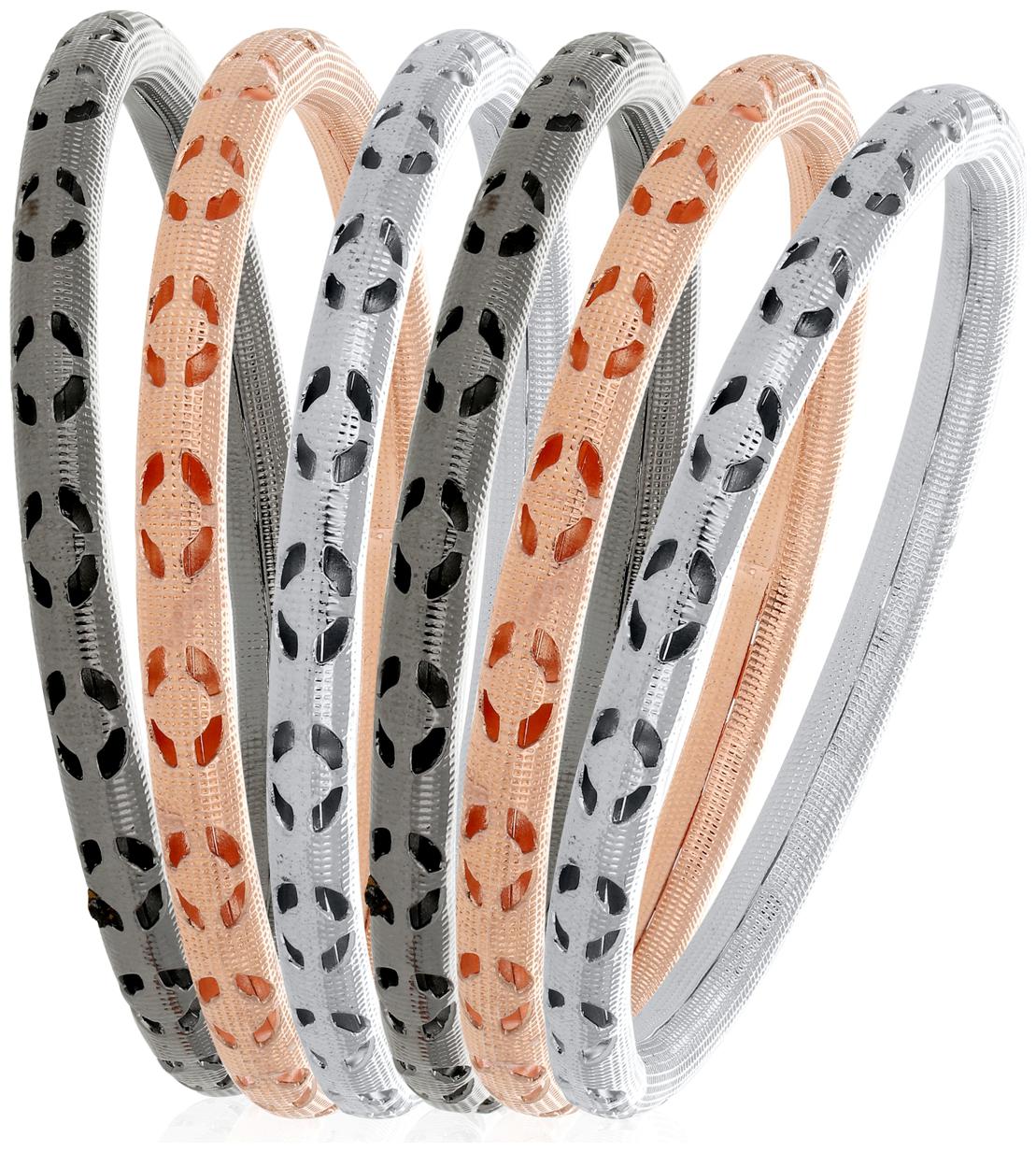 

Sukkhi Stylish Rhodium and Gold Plated Bangle Set for Women