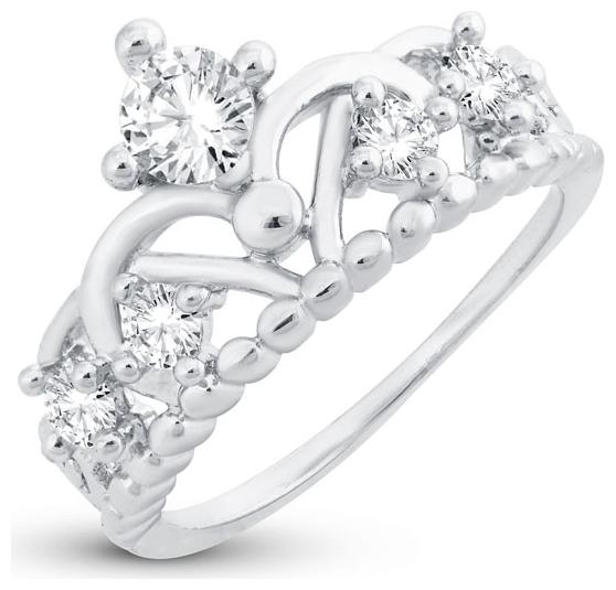 

Sukkhi Stylish Royal Crown Engagement Rhodium Plated Ring for women