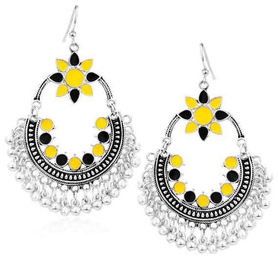 

Sukkhi Stylish Rhodium Plated Chandbali Earring for Women