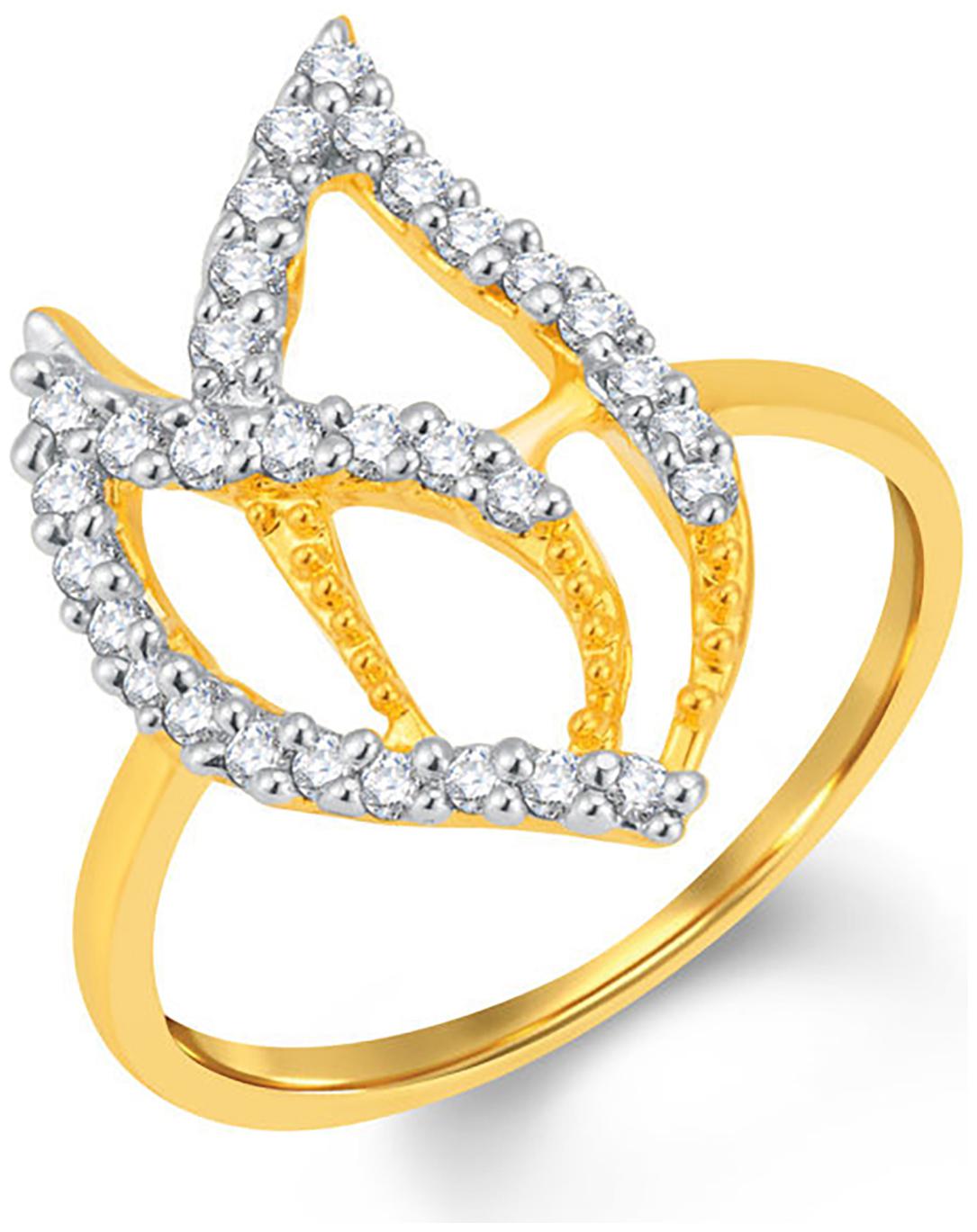 

Sukkhi Sublime Gold And Rhodium Plated Cubic Zirconia Ring