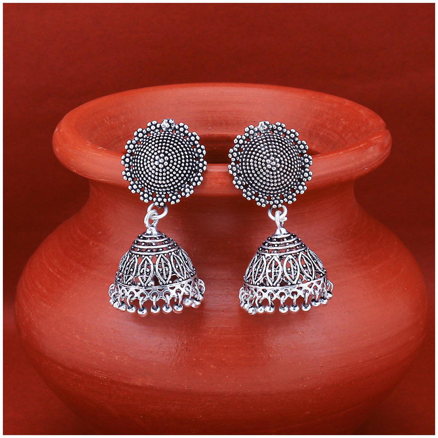 

Sukkhi Tibale Oxidised Jhumki Earring for Women